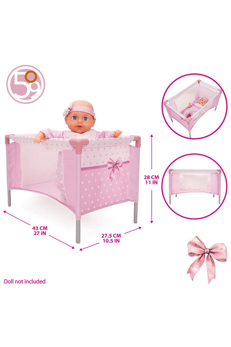 Bow Travel Care N' Feed Doll Accessory Set 8pc, Alternate, color, Multicolored