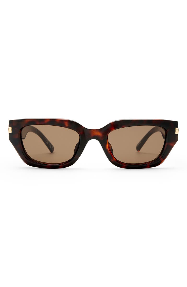 Le Specs Cubito 51mm Square Sunglasses, Main, color, Tort / Brown Mono