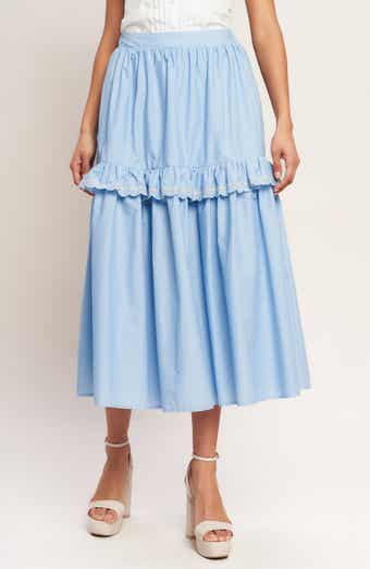 Embroidered Midi Skirt