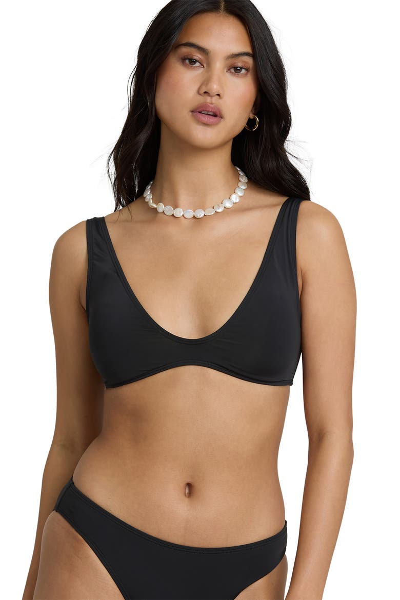 Sol Searcher Bikini Top, Alternate, color, BLACK PEBBLE