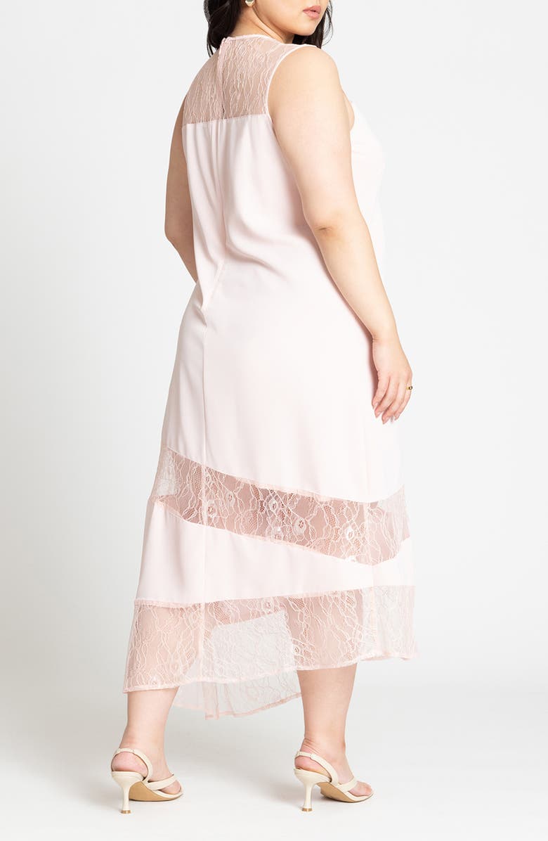 ELOQUII Mixed Media Sleeveless Dress, Alternate, color, 