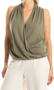 MAX STUDIO Drape Front Top