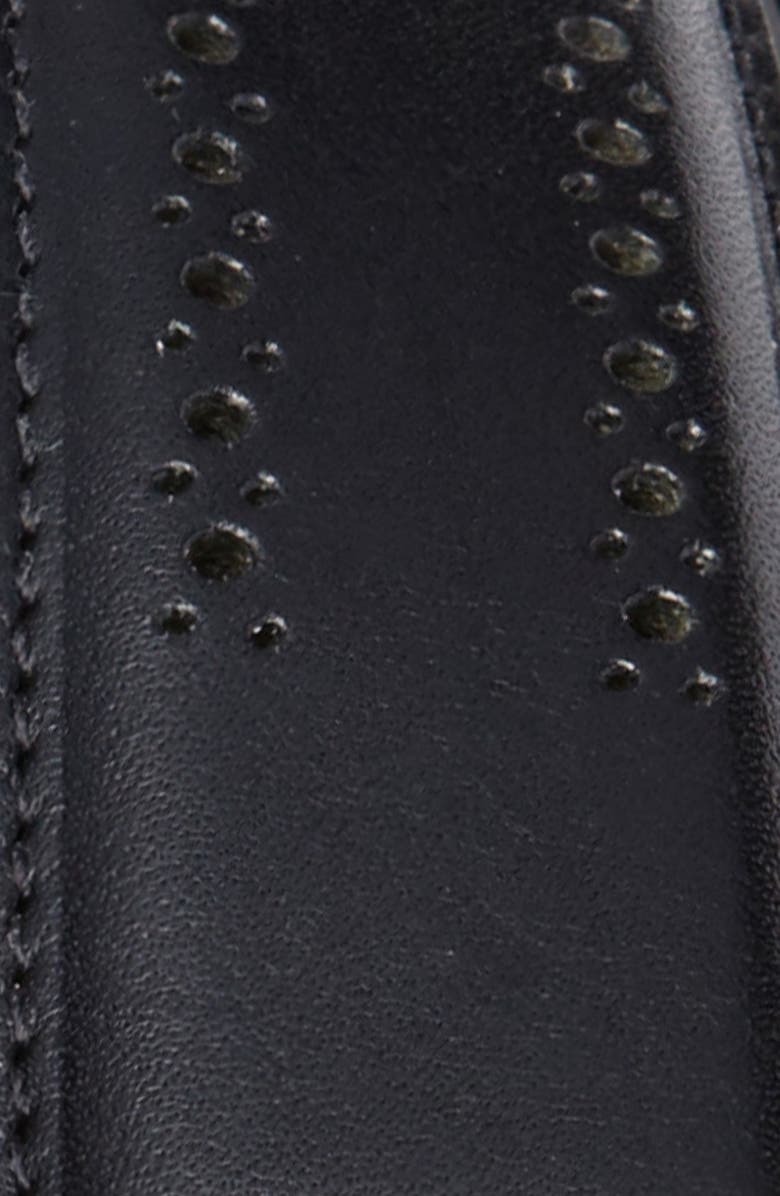 Allen Edmonds Manistee Brogued Leather Belt, Alternate, color, Black