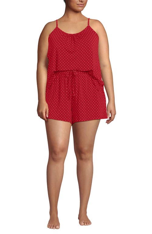 Lands' End Cooling 3 Piece Pajama Set In Red