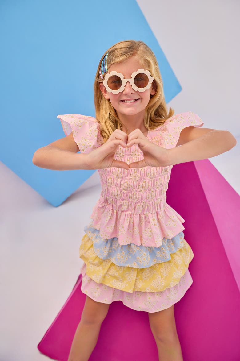 Kids' Tiered Skort, Alternate, color, Mixed Ditsy Floral