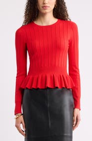 Nordstrom Ruffled Peplum Sweater