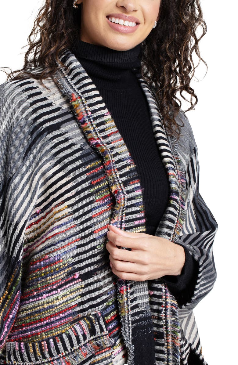 SAACHI Fringe Longline Ruana, Alternate, color, 