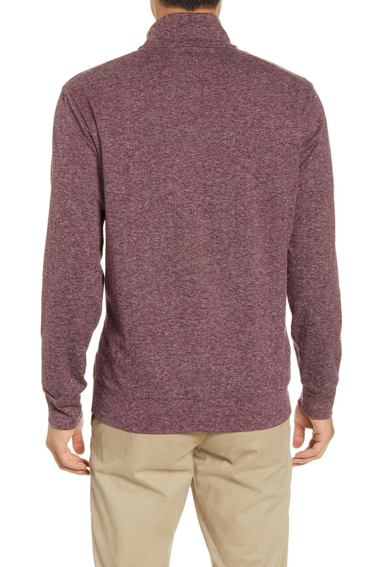 Herringbone Half Zip Flannel Pullover, Alternate, color, CRIMSON