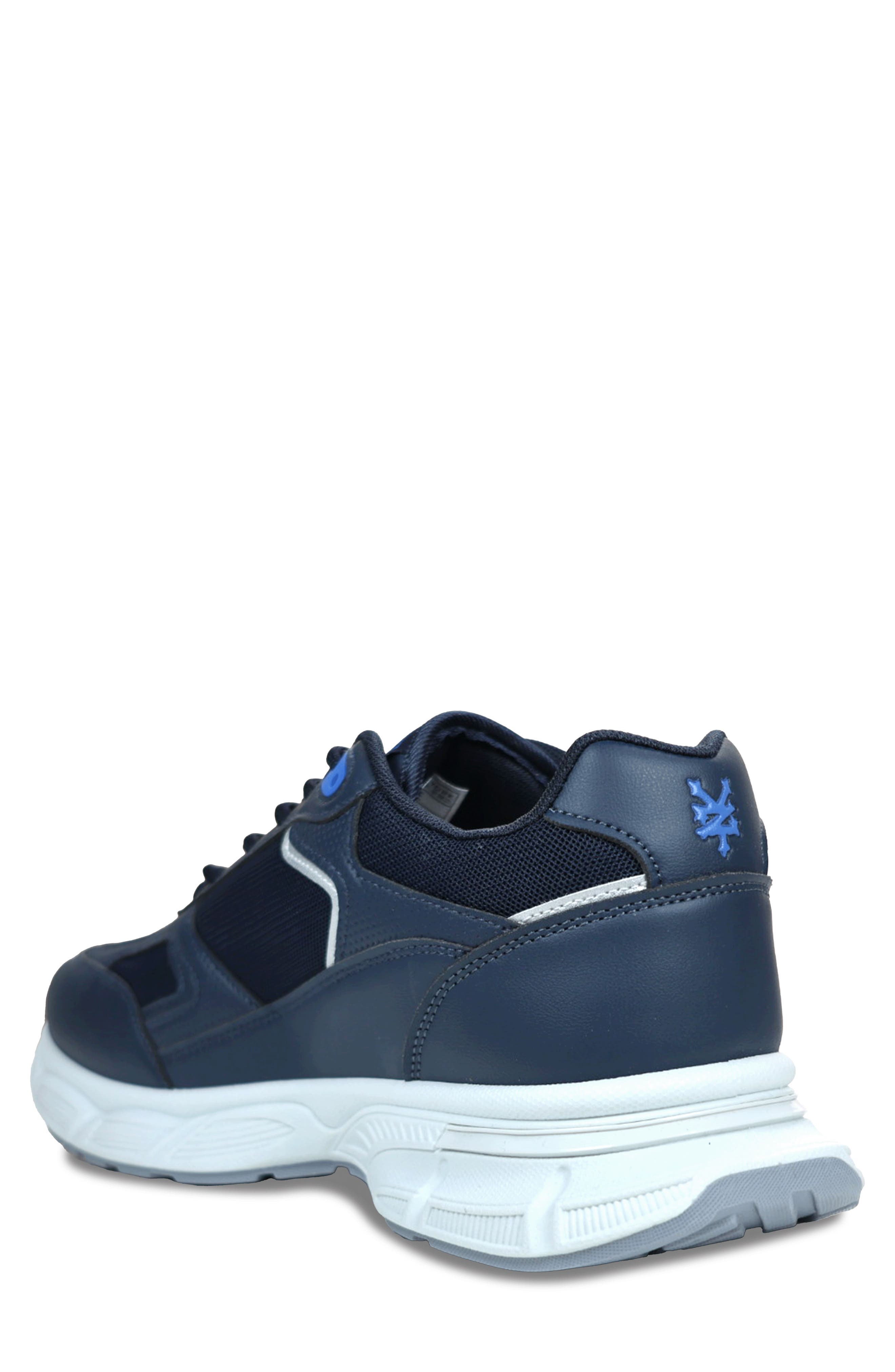 Uncle Faux Leather Sneaker, Alternate, color, NAVY