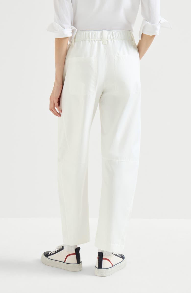 Brunello Cucinelli Ergonomic track trousers, Alternate, color, White