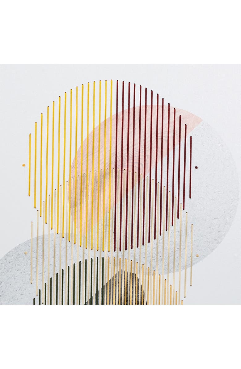 Novogratz White Canvas Handmade Geometric Wall Art with Silvertone Frame - Set of 2, Alternate, color, Multi