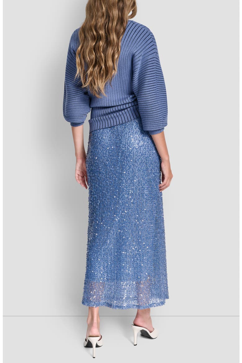 Pull-On Sequin Midi Skirt, Alternate, color, LIBERTY SKY