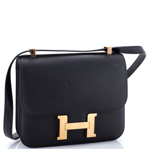 Pre-owned Hermes Hermes Constance Bag Epsom 24 In Black
