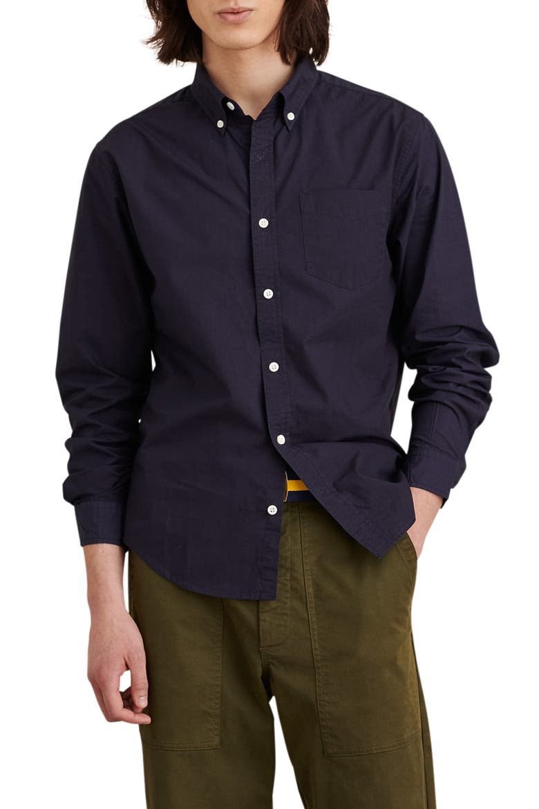 Standard Button-Down Shirt, Main, color, DARK NAVY