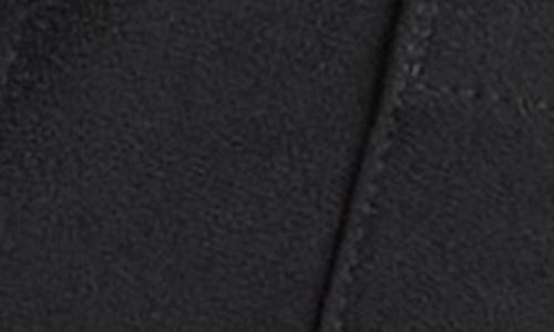 Vince Faux Leather Trim Button-up Shirt In Black