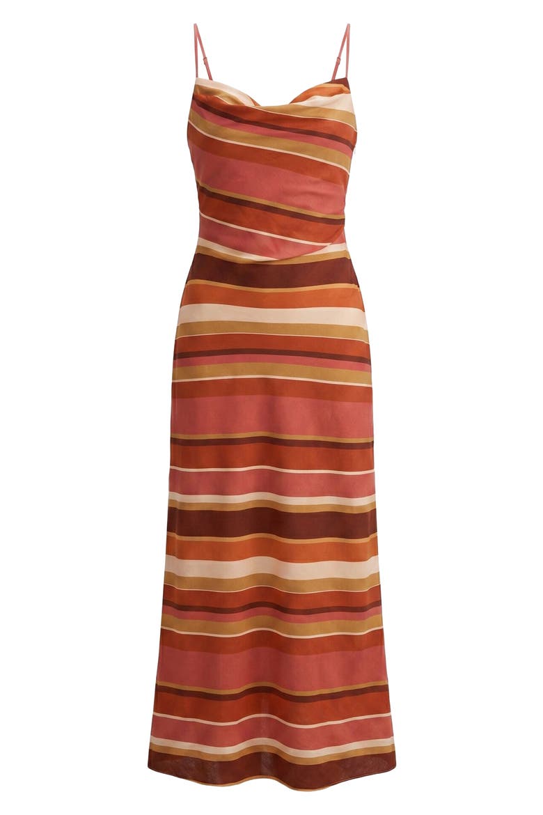 Zoe Stripe Sleeveless Linen Blend Midi Dress, Alternate, color, REESE STRIPE