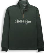 Rodd & Gunn Jubilee Embroidered Logo Cotton French Terry Quarter Zip Pullover