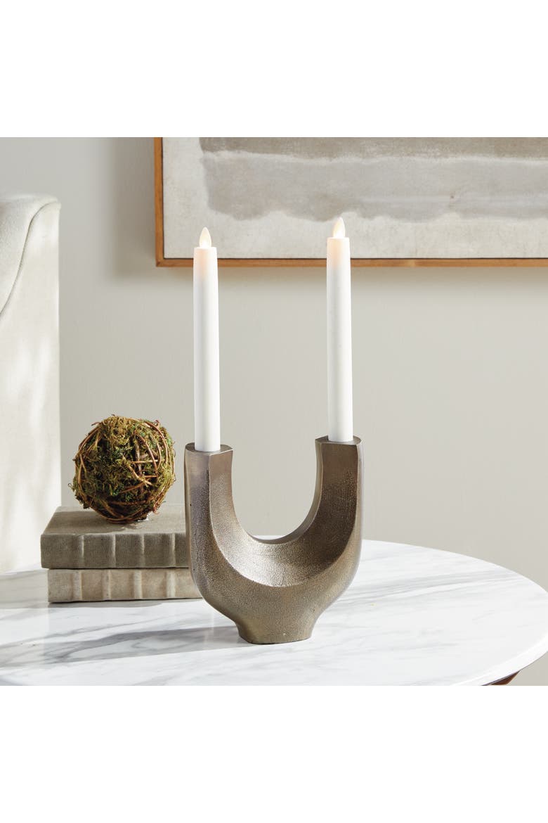 Zoey 2-Taper Candelabra Candle Holder, Alternate, color, Gold