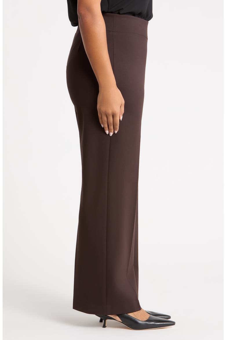 High Waist Wide Leg Pull-On Pants, Alternate, color, DEEP MAHOGANY