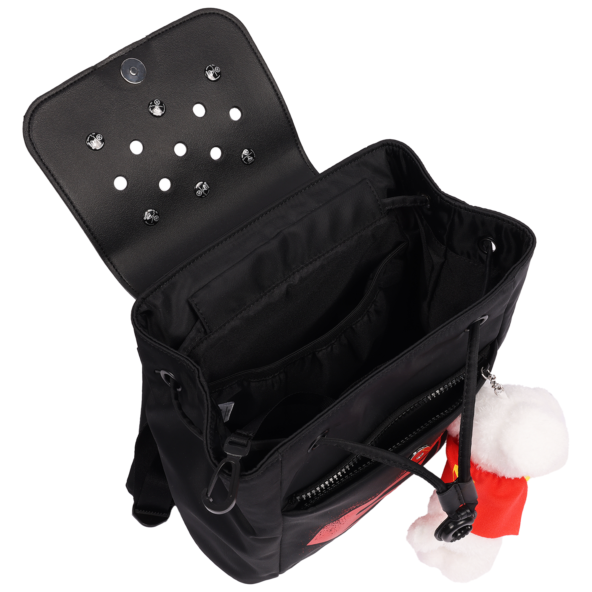 Mini Backpack with Krypto Plush Charm & Jibbitz, Alternate, color, BLACK