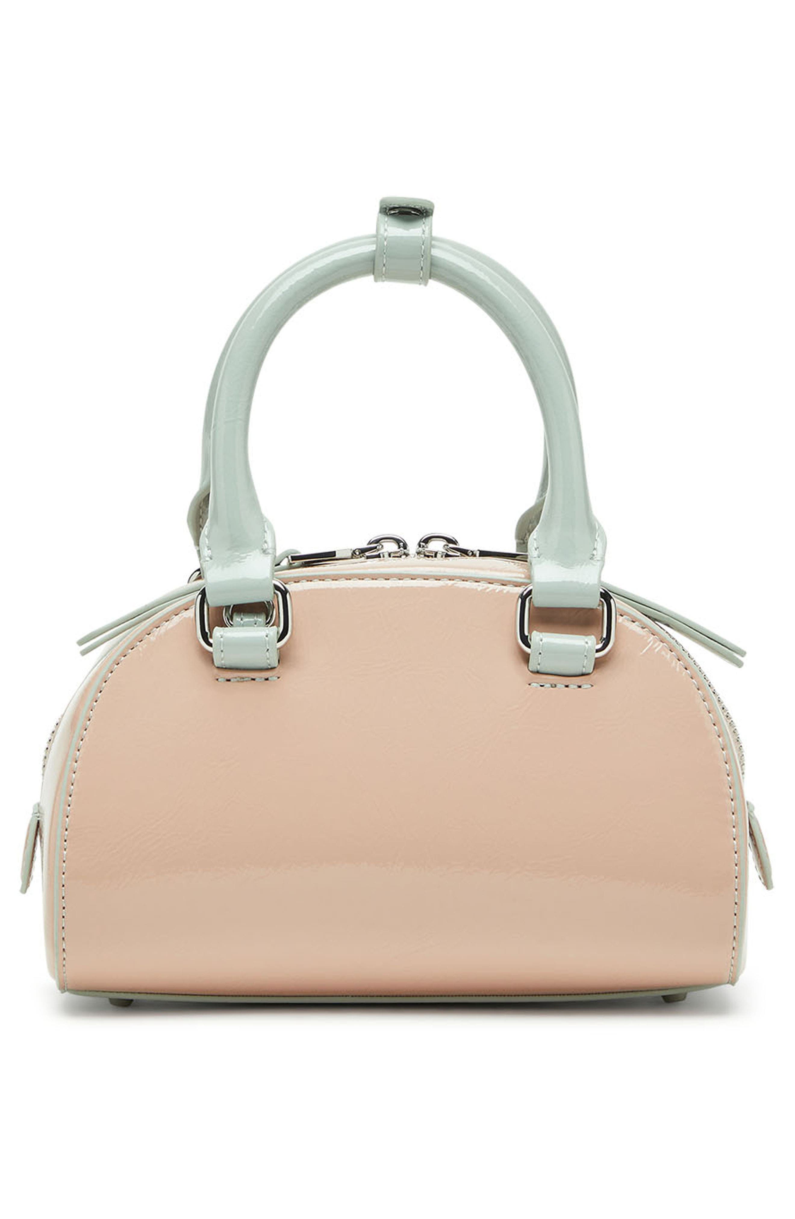 DIESEL<sup>®</sup> Mini 1DR Dome Faux Leather Bowling Bag, Alternate, color, Pink