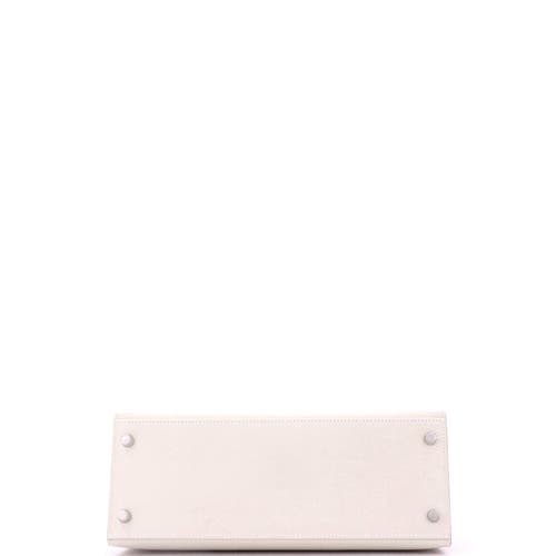 Pre-owned Hermes  Hermes Kelly Handbag Light Epsom With Palladium Hardware 28 In Multi