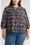 Pintuck Balloon Sleeve Georgette Top