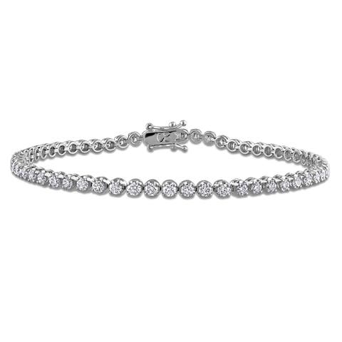 3ct. t.w. Lab-Grown Diamond Tennis Bracelet 14k