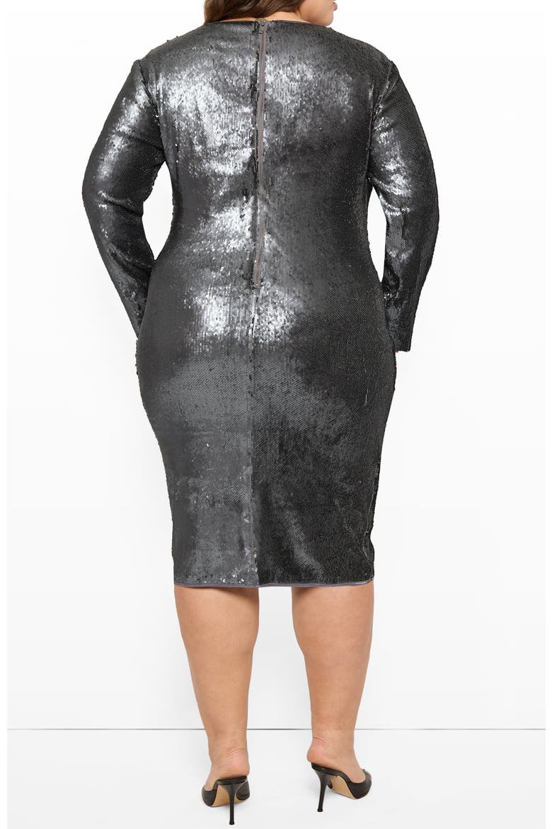 Lullaby Sequin Dress, Alternate, color, Gunmetal Sequin