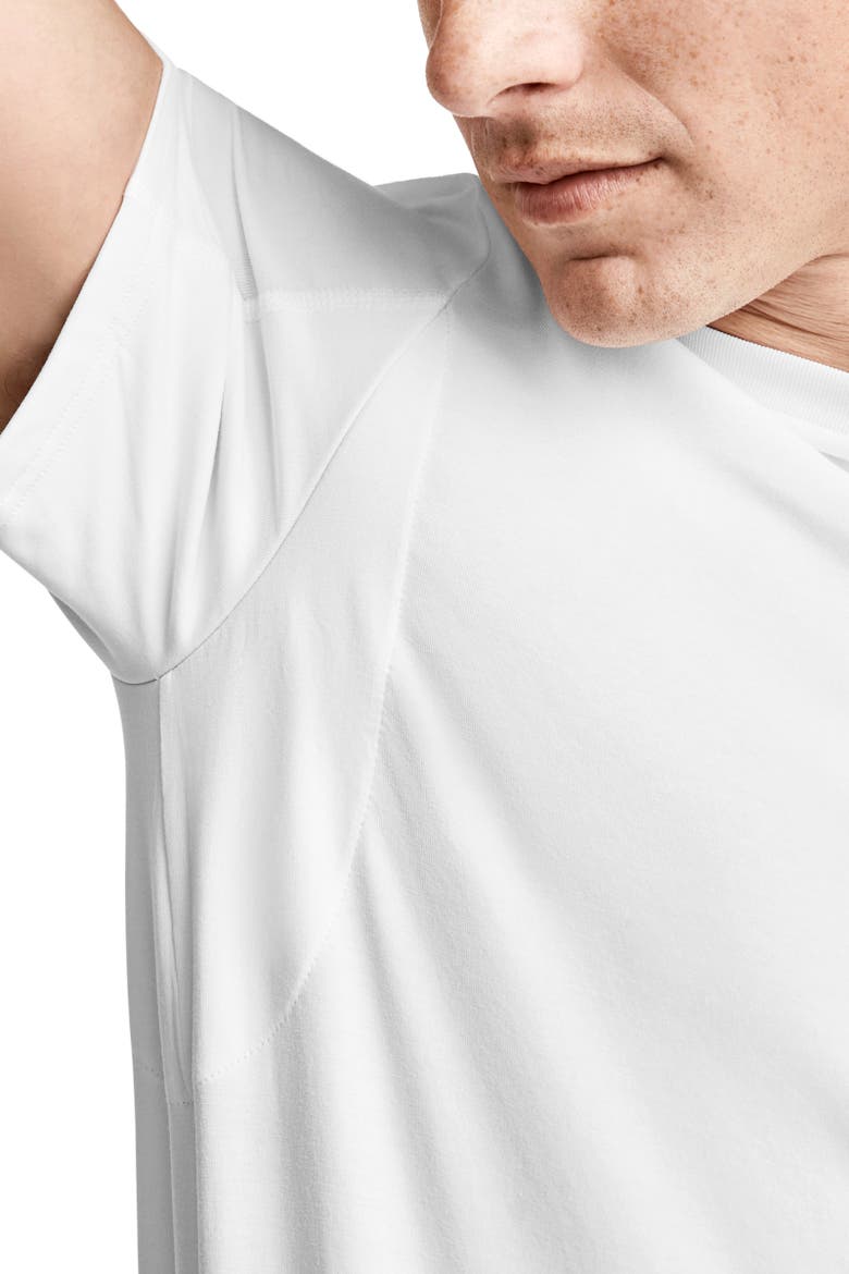Men's Sweat Protect Crew Neck Undershirt, Alternate, color, Diamond White