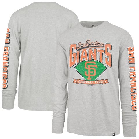 Men's '47 Gray San Francisco Giants Fair Ball Franklin Long Sleeve T-Shirt