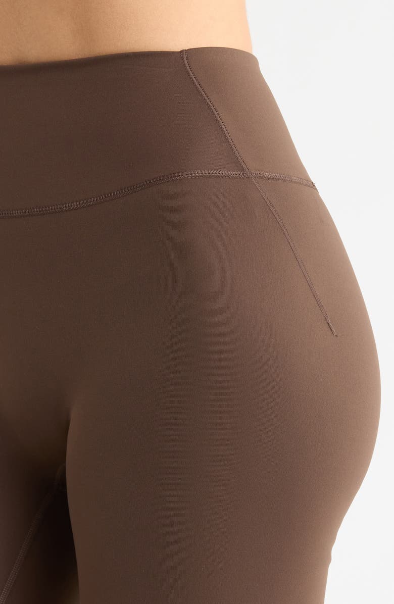 NikeSKIMS Shine Bonded Waist Bike Shorts, Alternate, color, Nskm Dark Sepia