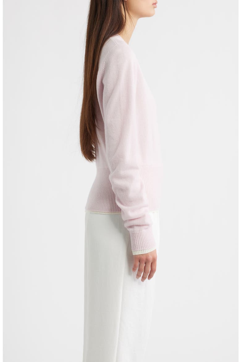 Tove Layered Look Wool & Cashmere Sweater, Alternate, color, BALLET PINK