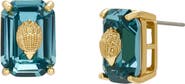 Kurt Geiger London Emerald Cut Crystal Eagle's Head Stud Earrings