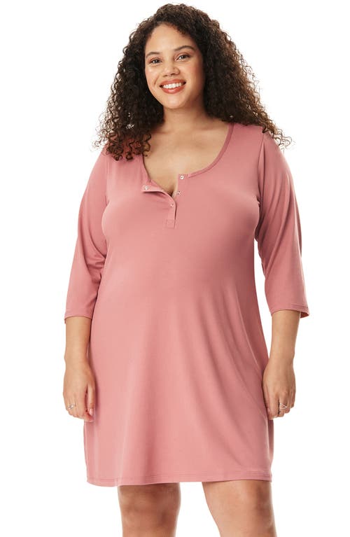 Motherhood Maternity Maternity Sleep Henely Nightgown With Nursing Access In Pink