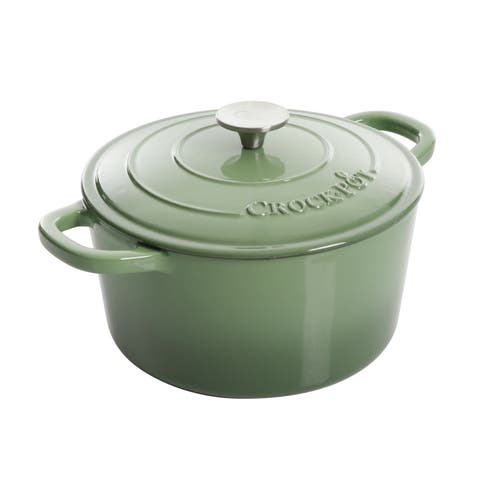 Artisan 5-Quart Round Enameled Cast Iron Dutch Oven with Lid