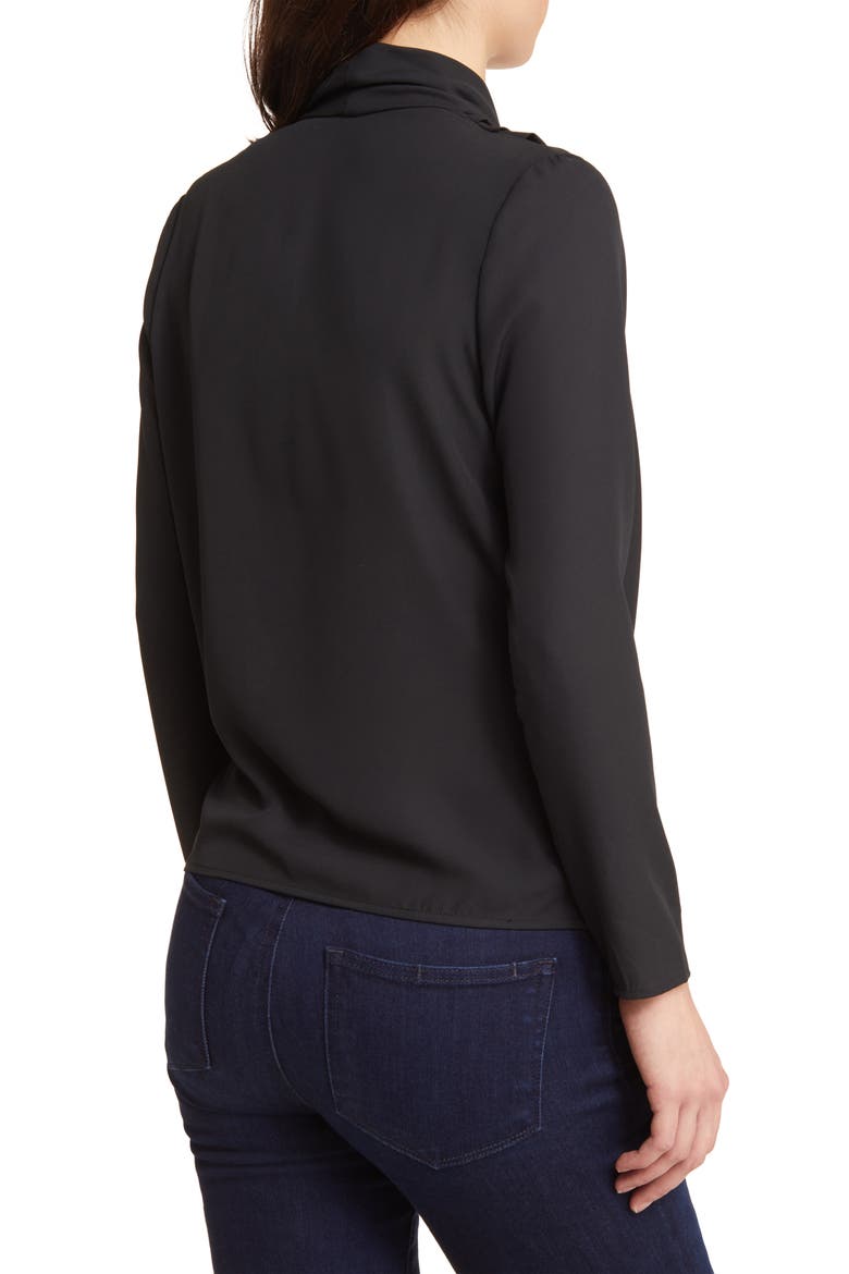 Rose Long Sleeve Blouse, Alternate, color, BLACK