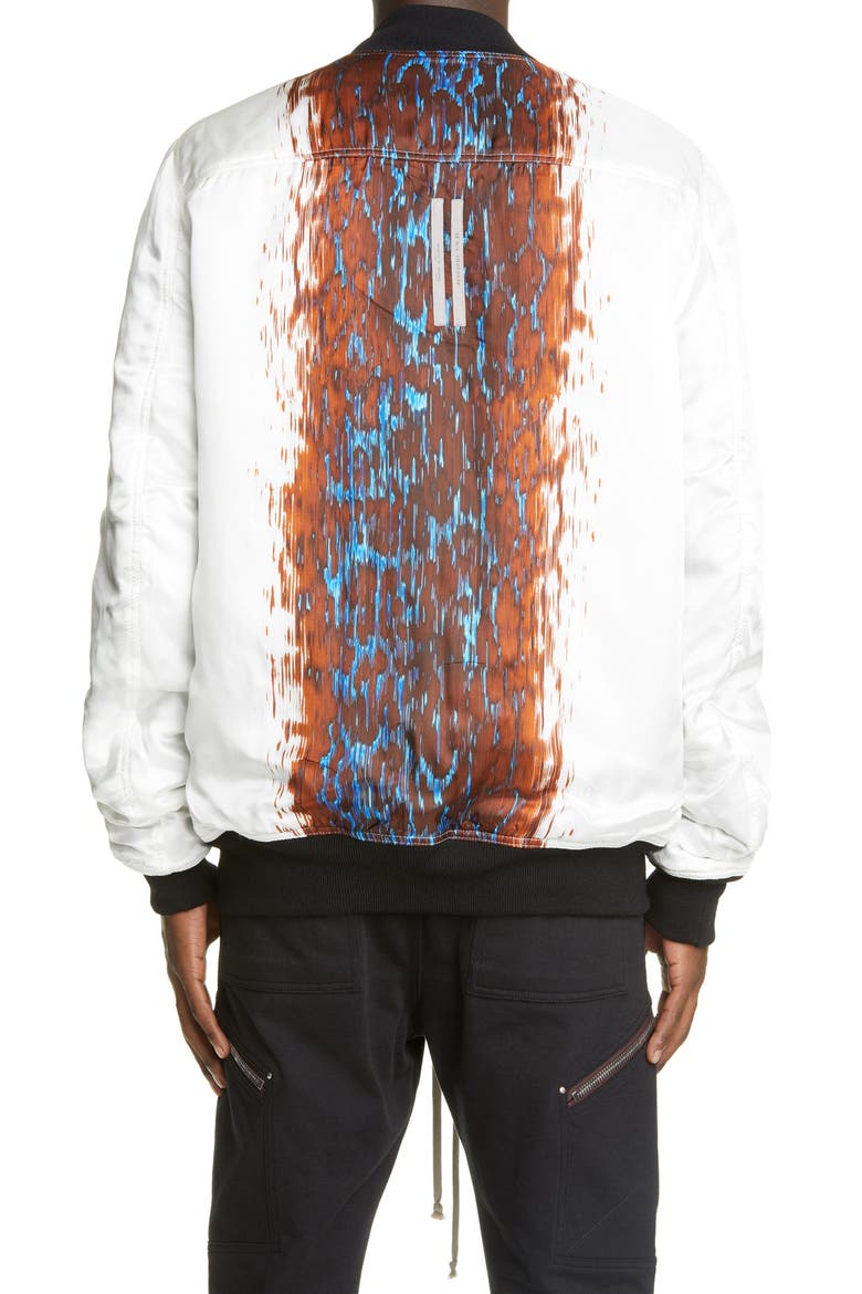 Reversible Cotton & Wool Bomber Jacket, Alternate, color, BLACK/ WHITE/ RUST