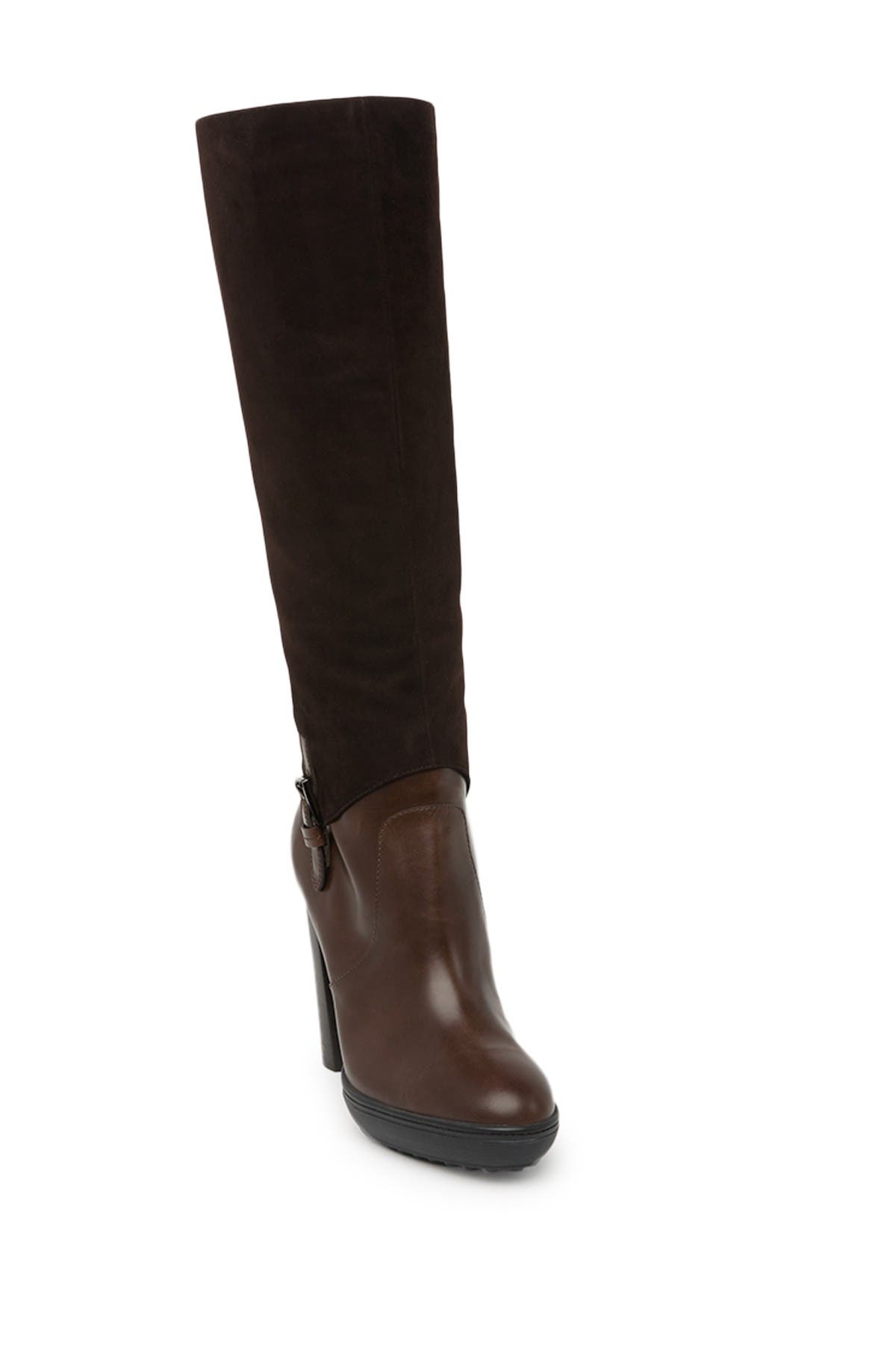 Tod's Block Heel Leather Boot, Alternate, color, 