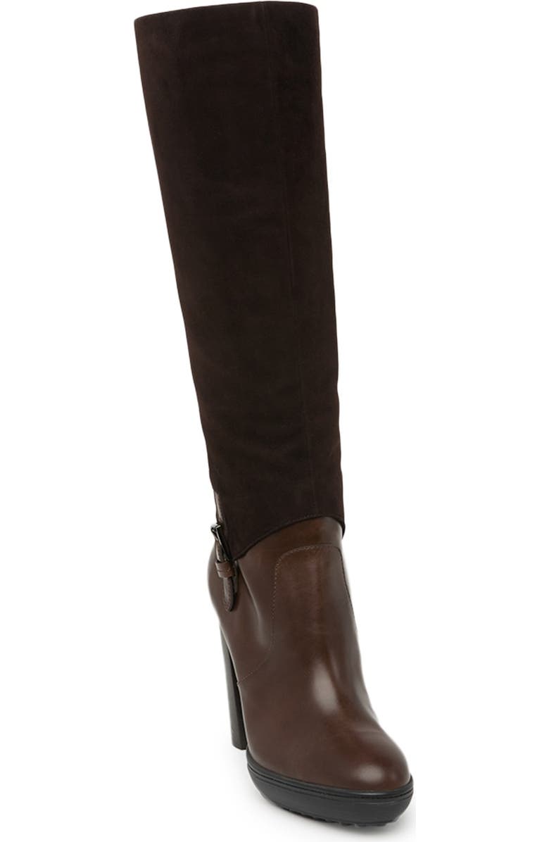 Tod's Block Heel Leather Boot, Alternate, color,