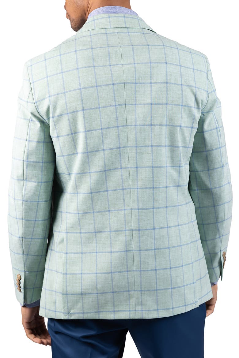 Mélange Yarn Dyed Windowpane Sport Coat, Alternate, color, SAGE