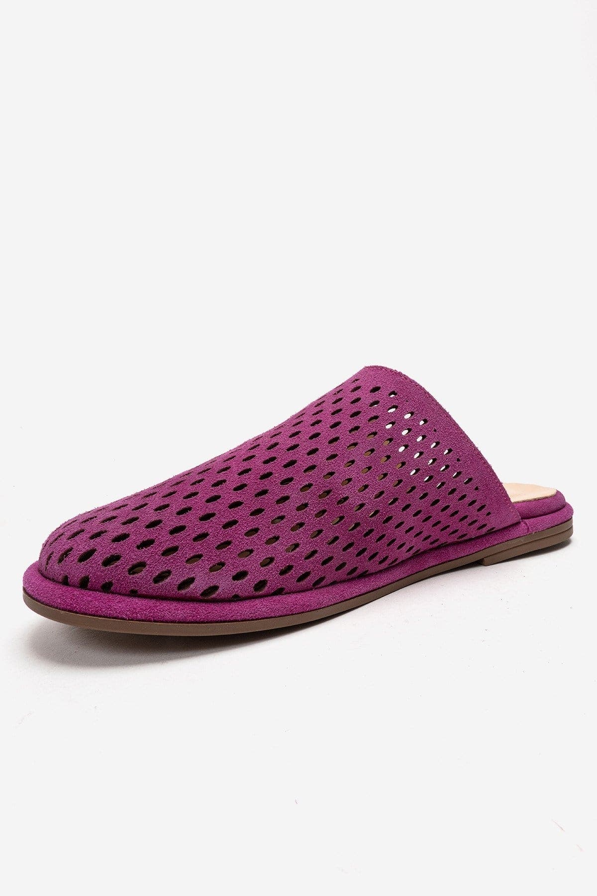 Melara Leather Slip On Mule, Alternate, color, Fuchsia Suede