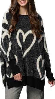 SAACHI Wispy Heart Tunic Sweater