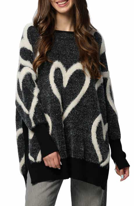 SAACHI Wispy Heart Tunic Sweater