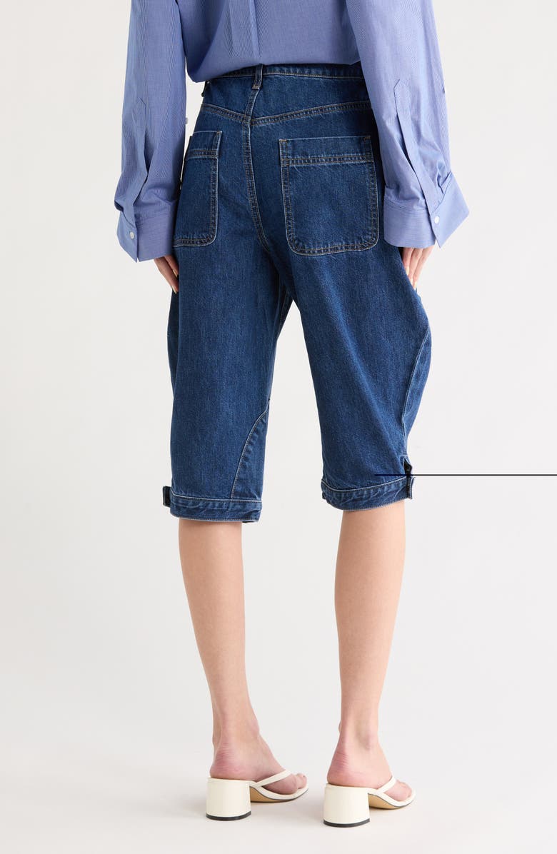 TWP Denim Barrel Shorts, Alternate, color, Dark Stone