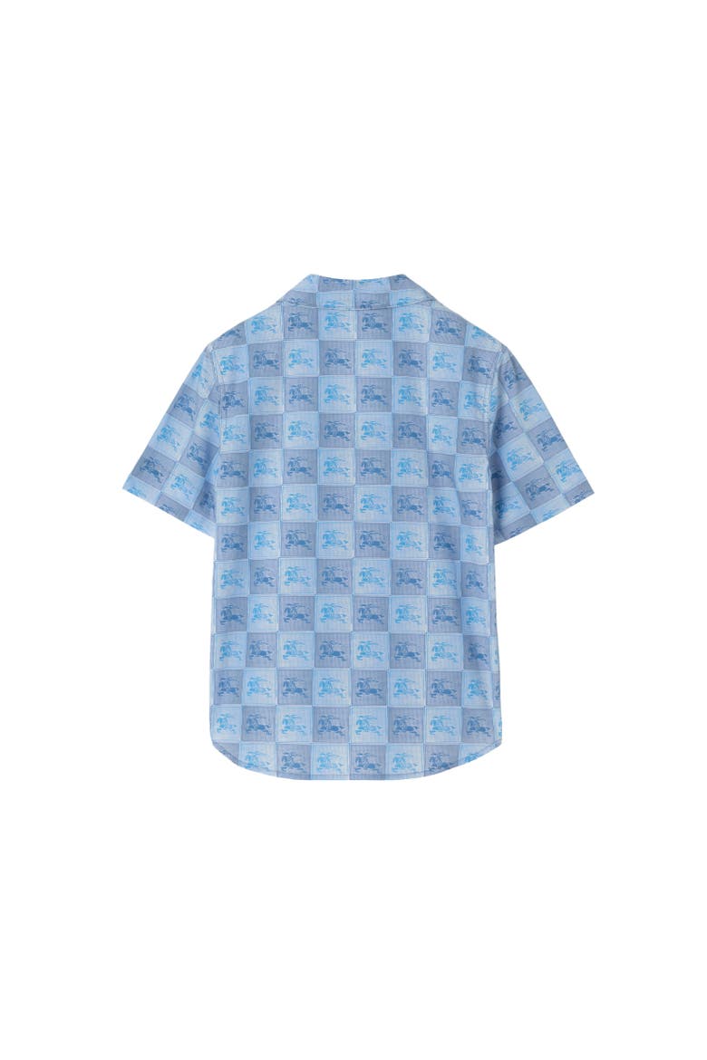 Knight Checkerboard  Cotton Shirt, Alternate, color, Cornflower blue