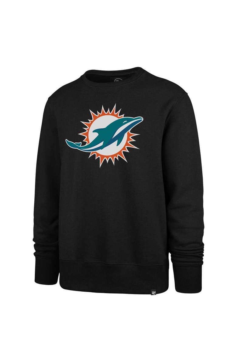 '47 Men's '47 Black Miami Dolphins Imprint Headline Pullover Sweatshirt, Alternate, color, Black