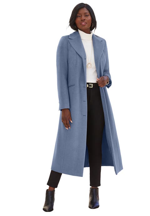 ジャケット・アウター DOUBLE WOOL LONG COAT - GREY Long double breasted light grey pure wool coat | Cinzia Rocca