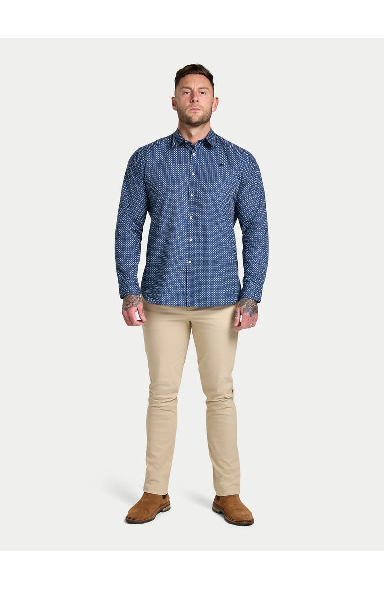 Raging Bull Long Sleeve Dotty Print Cotton Shirt, Alternate, color, Navy