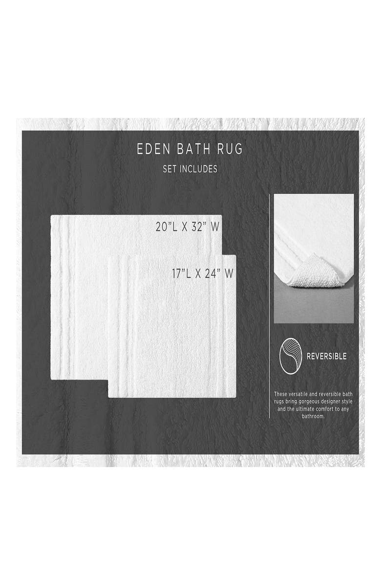 Vera Wang Eden 2-Pack Reversible Cotton Bath Rug, Alternate, color, White